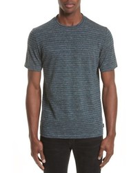 Charcoal Horizontal Striped Crew-neck T-shirt