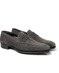 Charcoal Suede Loafers