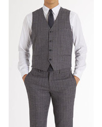 Charcoal Plaid Waistcoat