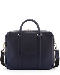 Navy Leather Briefcase