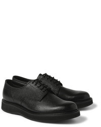 Black Leather Derby Shoes