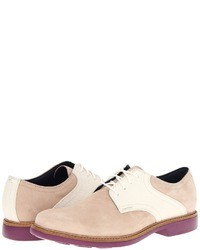 Beige Suede Derby Shoes