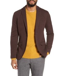 Dark Brown Herringbone Blazer