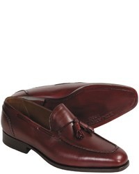 Burgundy Leather Tassel Loafers