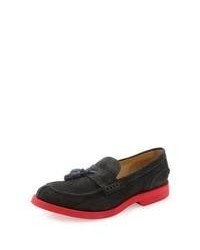 Black Suede Tassel Loafers