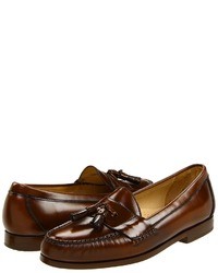 Brown Leather Tassel Loafers