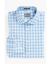 Light Blue Gingham Long Sleeve Shirt