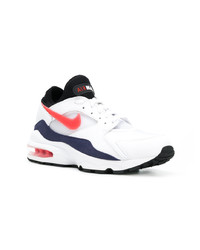 White and Red and Navy Athletic Shoes