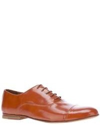 Tobacco Leather Oxford Shoes