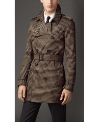 Camel Houndstooth Overcoat