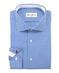 Blue Gingham Dress Shirt