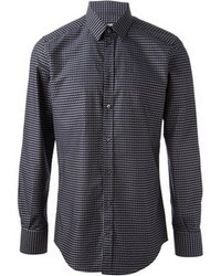 Navy Polka Dot Long Sleeve Shirt