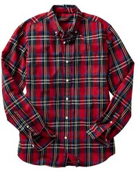 Red Plaid Long Sleeve Shirt