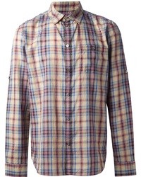 Multi colored Plaid Long Sleeve Shirt