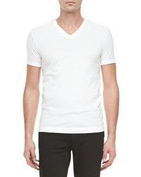 White V-neck T-shirt
