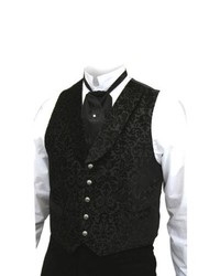 Black Print Waistcoat