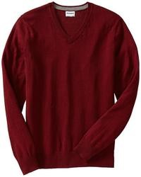 Burgundy V-neck Sweater