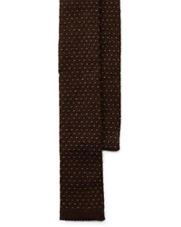 Dark Brown Knit Tie