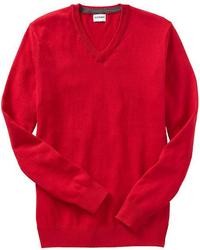 Red V-neck Sweater