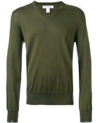 Olive V-neck Sweater