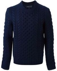 Navy Cable Sweater