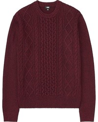 Burgundy Cable Sweater