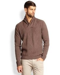 Brown Cable Sweater