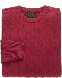 Red Cable Sweater