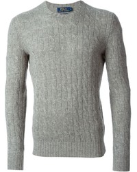 Grey Cable Sweater