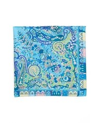 Blue Print Pocket Square