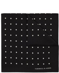 Black and White Polka Dot Pocket Square