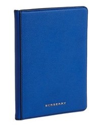 Blue Leather Zip Pouch