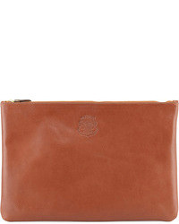 Brown Leather Zip Pouch