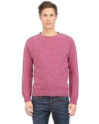 Hot Pink Crew-neck Sweater