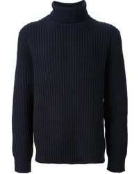 Navy Wool Turtleneck