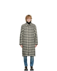 Black and White Gingham Overcoat