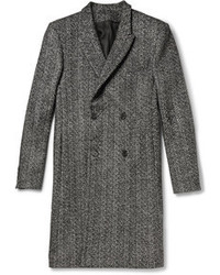 Grey Herringbone Overcoat