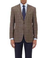 Brown Plaid Wool Blazer