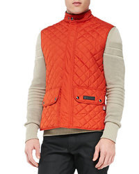 Orange Quilted Gilet