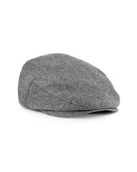 Grey Herringbone Flat Cap