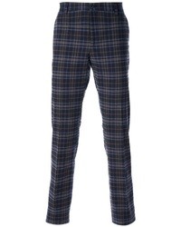 Navy Plaid Chinos