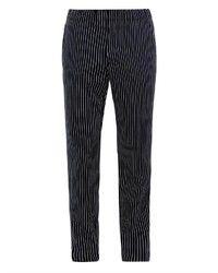 Black Vertical Striped Chinos
