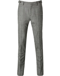 Grey Plaid Dress Pants