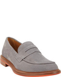 Grey Suede Loafers