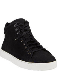 Black Suede High Top Sneakers