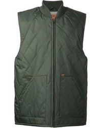 Dark Green Quilted Gilet