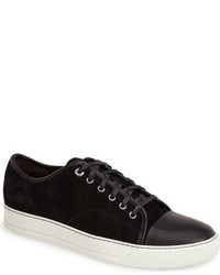 Black Suede Low Top Sneakers