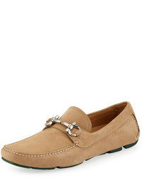 Tan Suede Driving Shoes