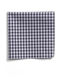 Navy Gingham Pocket Square