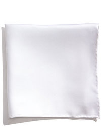 White Silk Pocket Square